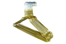 10-200 Metallkleiderbügel Drahtbügel Drahtkleiderbügel Kleiderbügel Gold NEU