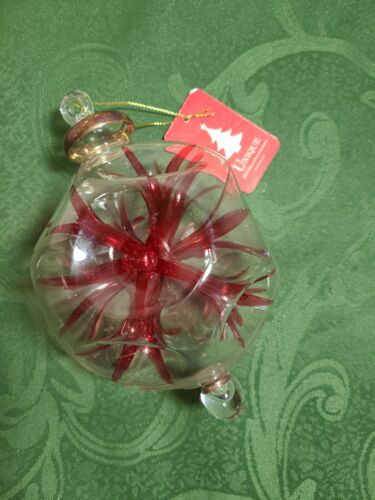 Hand Blown Glass Holiday Ornament By Unique NEW - Picture 1 of 4