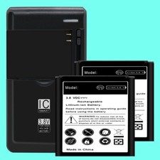 Working 2x 2950mAh Battery Universal Charger for Samsung NX Mini EV-NX3300 Phone