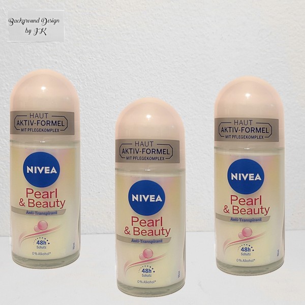 3X 50Ml Nivea Pearl & Beauty Deo Roll On 48H Anti Transpirant Deoroller 0% Alk.-image