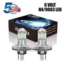 6 Volt Led-headlight Headlamp Clear Glass Light Lamp Bulbs 3535w Pair H4 6v 6 Volt Led-headlight Headlamp Clear Glass Light Lamp Bulbs 3535w Pair H4 6v