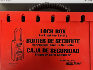 Master Lockout Tagout Group Lock Box w/ Lock and key