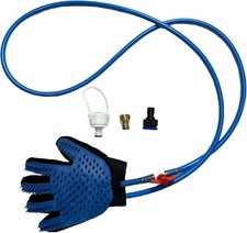 Dog Bath Brush Deluxe Sprayer  Scrubber Pet Shower Head Glove Upgraded