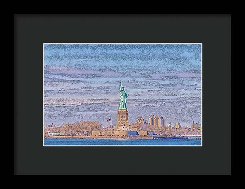 A.I. Collection Liberty of Statue, NYC - Framed Print - Picture 2 of 32