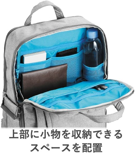 ELECOM Bolsa para Cámara Mochila Alto Grado L Tamaño 15.6 pulgadas Almacenamiento para PC?Gris - Imagen 4 de 12