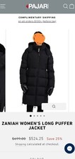 Pajar Zaniah Ladies Long Puffer Jacket ***only Black Left In Medium ***