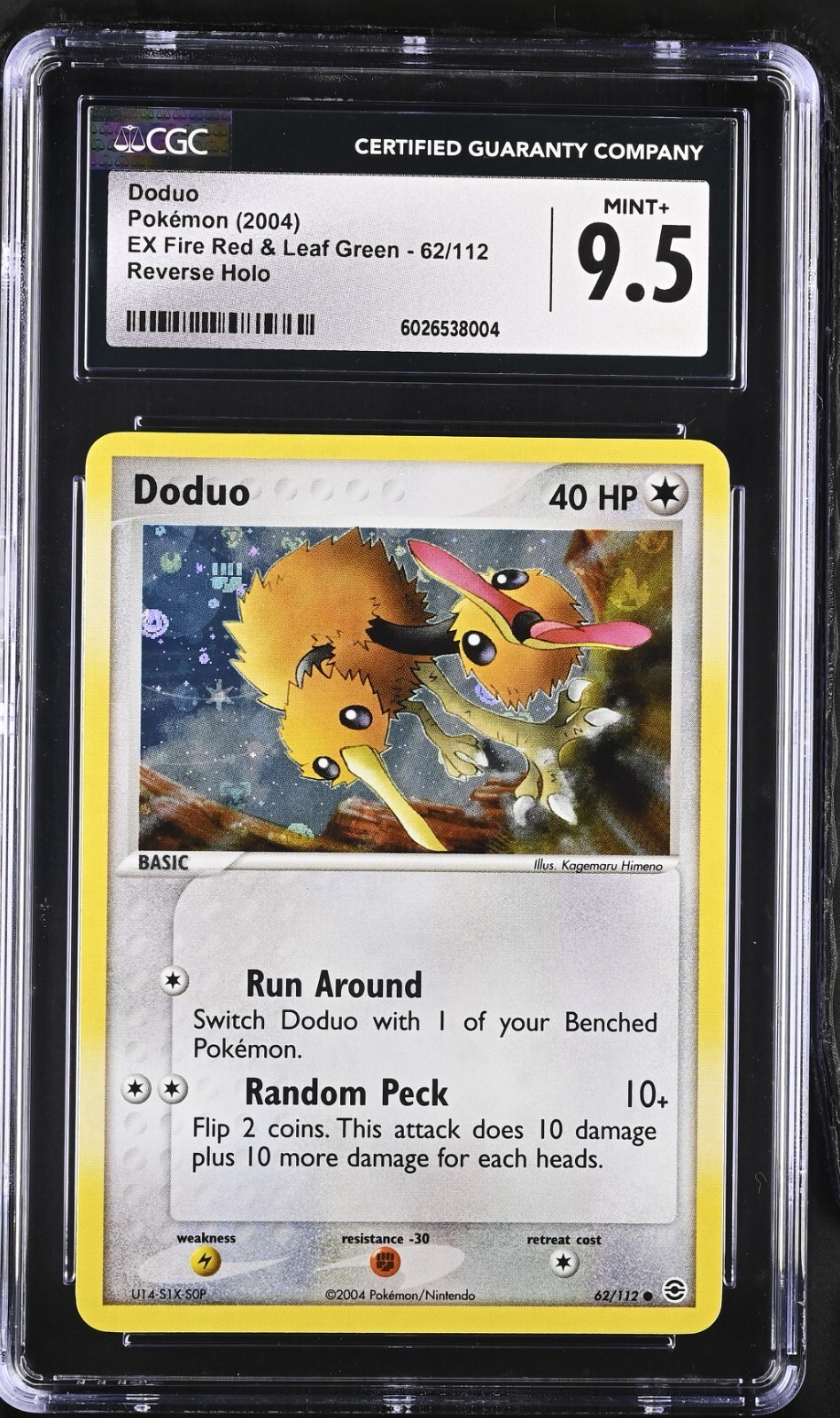Pokemon Doduo 62/112 Reverse Holo EX Fire Red Leaf Green - CGC 9.5