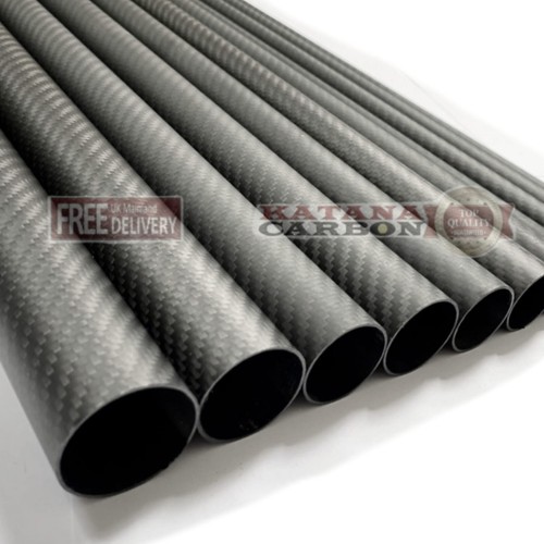 Matt 1 x 3k Carbon Fiber Tube OD 18mm x ID 16mm x Length 500mm (Roll Wrapped) - Picture 2 of 9