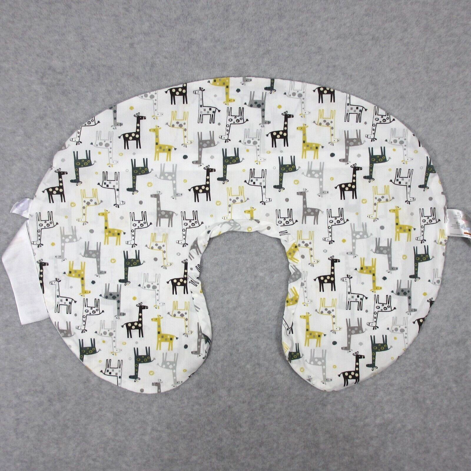 Boppy Nursing Pillow Cover Giraffe Yellow Black White Animal Slipcover-image