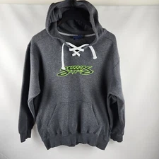 J. America Hoodie Mens Large Gray Snappers Graphic Print Sweatshirt