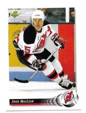 JOHN MACLEAN 1992-93 UPPER DECK NEAR MINT+ CONDITION