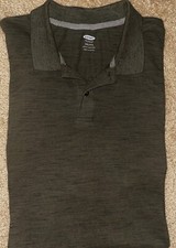 Mens Old Navy Stretch Short Sleeve Olive Green Polo Shirt Size XXL 2XL - EUC