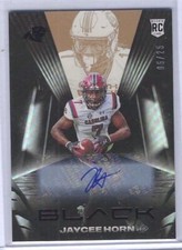 JAYCEE HORN 2021 PANINI BLACK ROOKIE GOLD AUTO RC #D 05/25