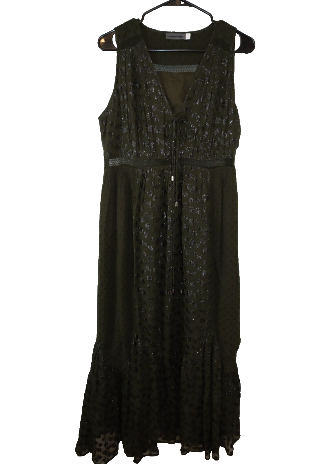 Mint Velvet Maxi Dress Green Lace 53