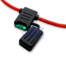 In-Line Car ATC/ATO Blade Fuse Holder Waterproof 10AWG Upto 40A 12V/24V/32V DC