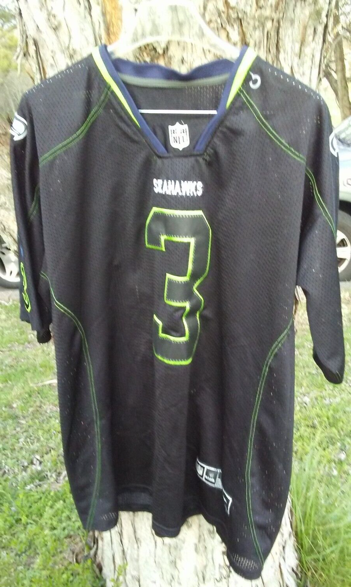 Russell Wilson #3 SEATTLE SEAHAWKS Signed Black Nike On Field