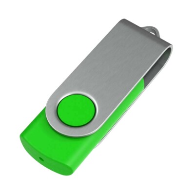 UNIREX Grün USB STICK SWIVEL GRÜN 1GB bis 128GB und 4  Bügelfarben wählbar.