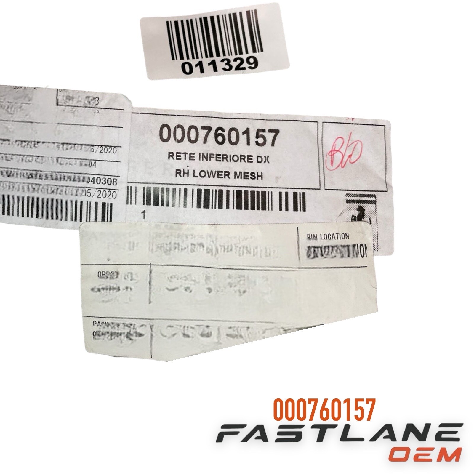 2017-2024 FERRARI 812 SUPERFAST/GTS REAR BUMPER RH LOWER MESH NEW OEM 760157