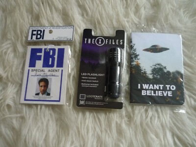 BAM BOX BEUTEKISTE NERD BLOCK X-Akten KONVOLUT BLEISTIFT FACKEL COSPLAY FBI MULDER