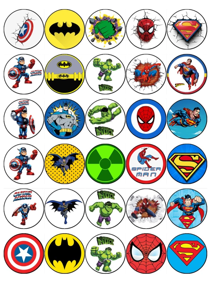 Avengers Cupcake Toppers Free Printable