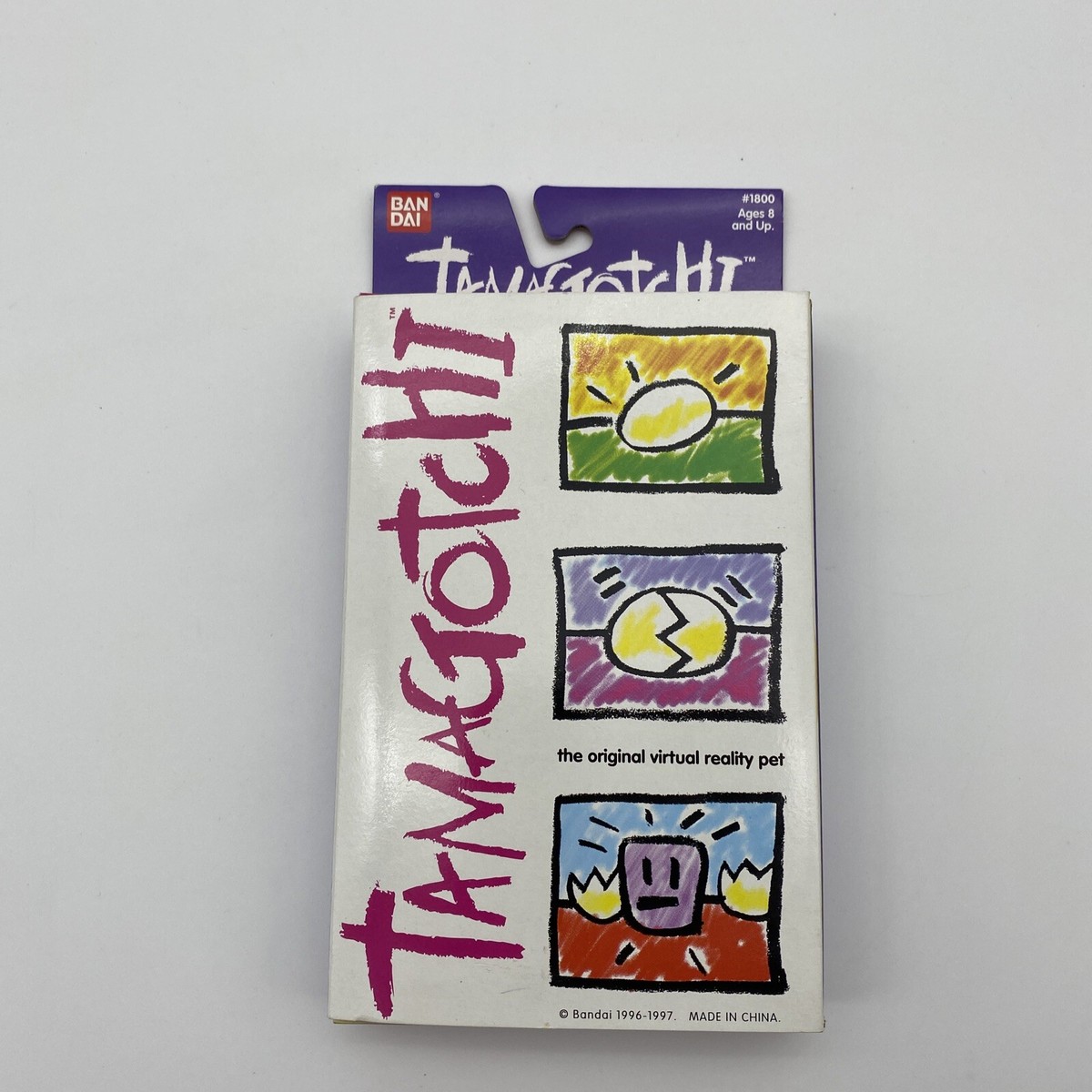 VTG 1996-97 ORIGINAL #1800 TAMAGOTCHI PINK SWIRL GEN 1