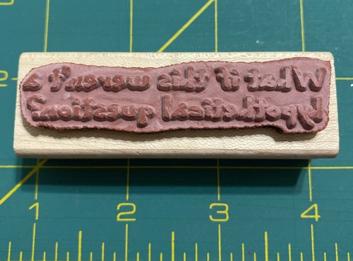 Toad Hall Rubber Stamp Humor Hypothetical Question - Picture 2 of 3