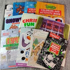 Christmas Kids Coloring  Activity Book Lot Of 11 Mad Libs Grinch I Spy Advent