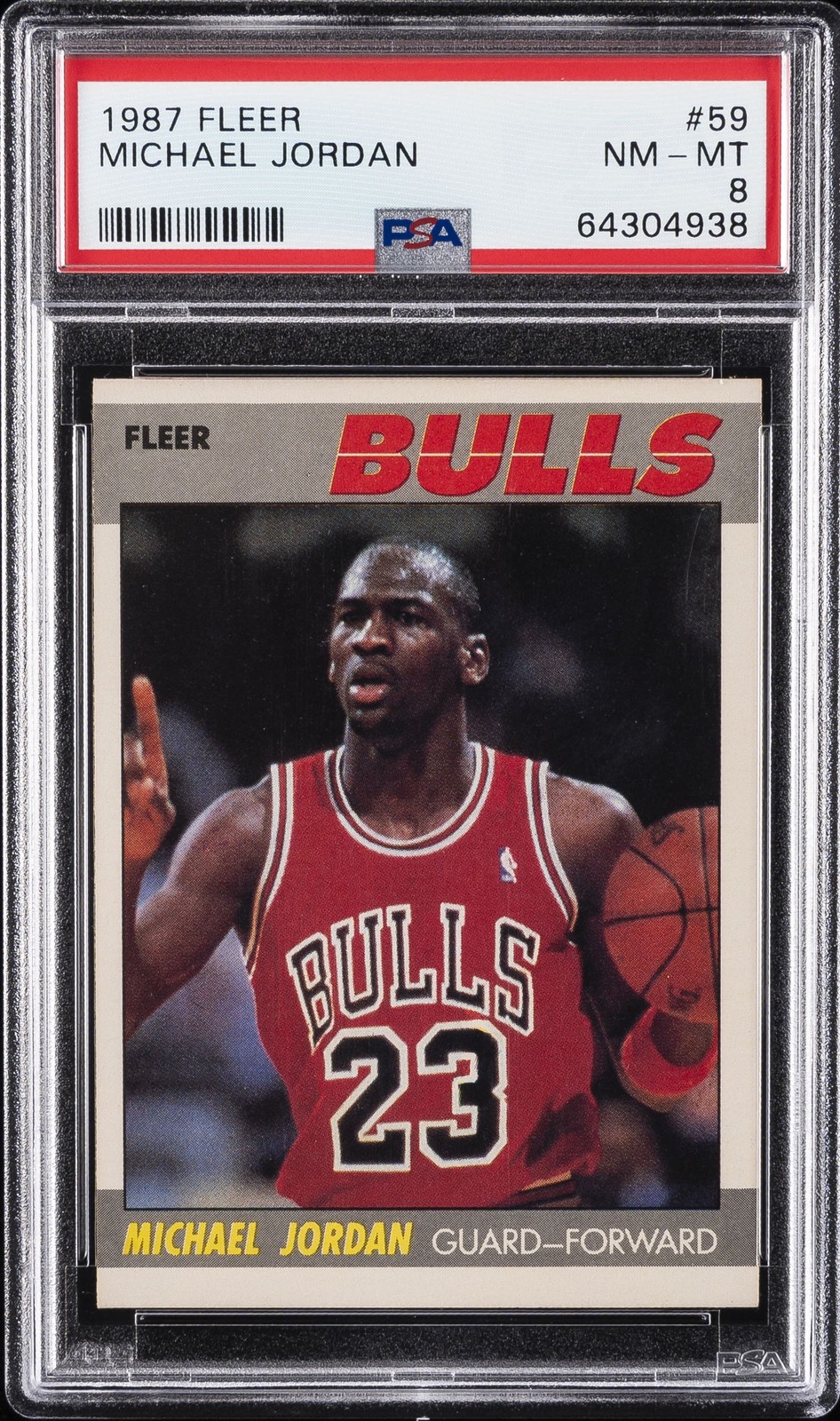 1987 FLEER #59 MICHAEL JORDAN PSA 8