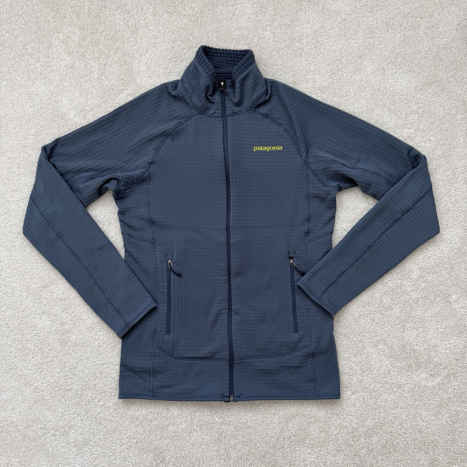 PatagoniaR1JacketMen'sSmallBlueTechFaceFullZipOutdoorPullover