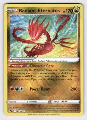 Radiant Eternatus Crown Zenith - Pokemon NM 105/159