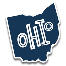 Magnet Me Up Ohio State Shaped Magnet Decal- 5x4.4" Travel Souvenir, Made in USA
