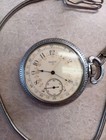 Elgin Fansy Dial 16s Grade 152 15j Pocket Watch With Fob Running  Sidewinder — photo 2