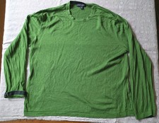 Banana Republic Sweater Mens XL fits L 84 Silk 16 Cashmere Green Lightweight