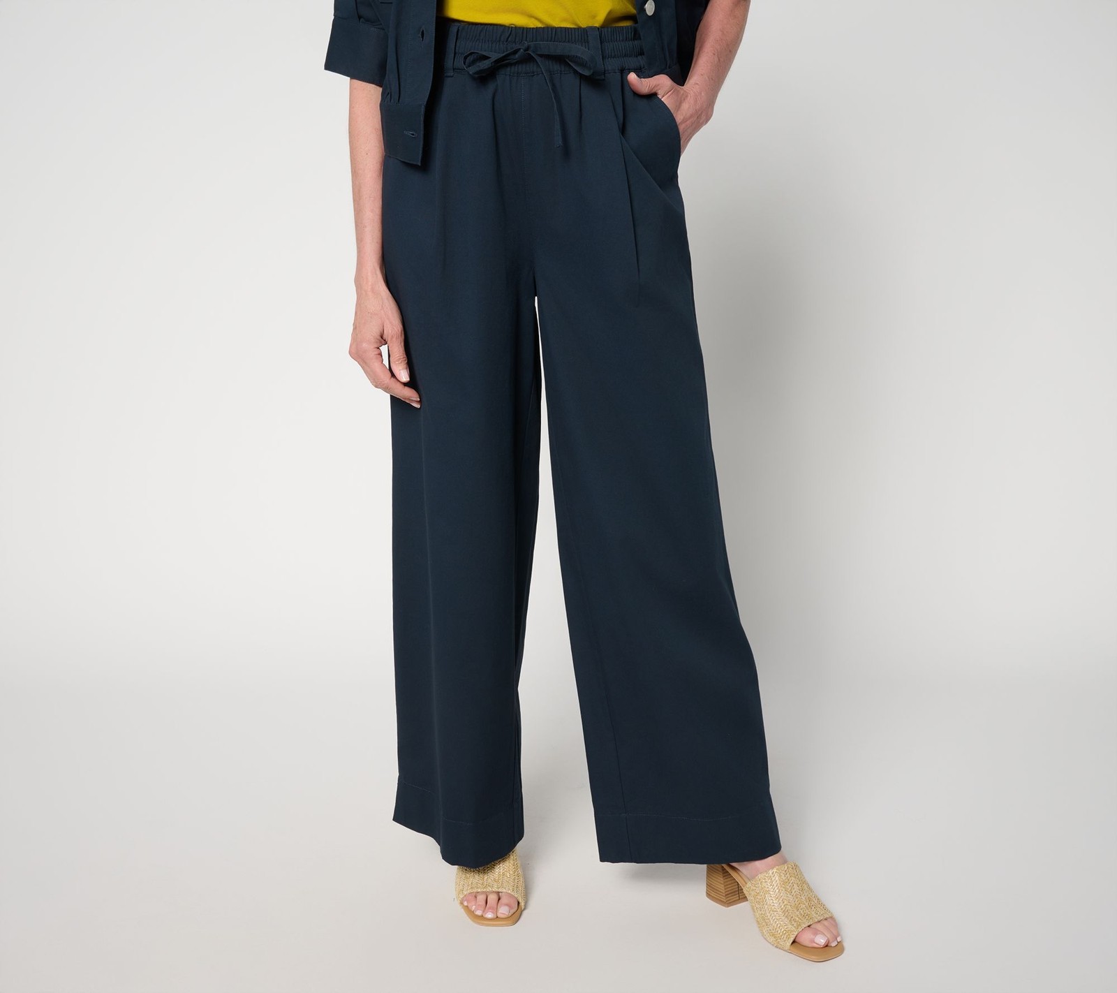 Carla Rockmore Collection Women's Petite Pants PS Stretch Twill Blue A697403