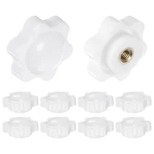 10pcs Star Knobs M4 Thread 25mm Head Non-Through Hole Clamping Handles White