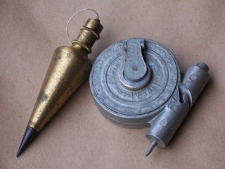 Plumb Bob with Line Reel General Hardware Line Master