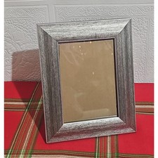 Classic Silver Tone Picture Frame Free Standing Tabletop Wall Hanging Rustic