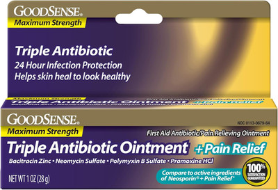 Maximum Strength Triple Antibiotic Ointment plus Pain Relief - Soothes Painful C