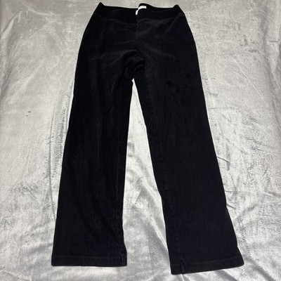 Ellen Fisher Womens Size XS Black Organic Cotton Pant Water Spots