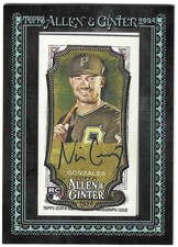 Nick Gonzales 2024 TOPPS ALLEN GINTER ROOKIE AUTOGRAPH CARD Pirates RC AUTO /25. rookie card picture