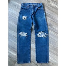 Vintage 90s Wrangler 13MWZ Grunge Cowboy Rodeo USA Made 27x28 Medium Blue Wash