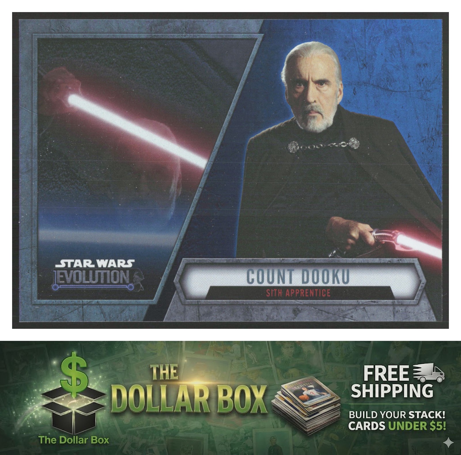 2016 Topps Star Wars Evolution #98 Count Dooku BLUE LIGHTSABER