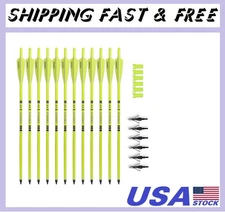 Crossbow Bolts 20inch Fluorescence Color Carbon Crossbow Hunting Arrows with