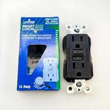   Leviton Decora 8599 Brown SmartLock GFCI Duplex Receptacle 15A 125V Outlet   