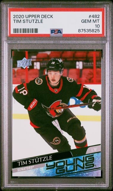 2020 Upper Deck #482 Tim Stutzle YG Young Guns RC Rookie PSA 10 Gem Mint!