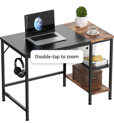 Büro Computer Arbeitszimmer Schreibtisch mit Bücherregal mit Aufbewahrungsregalen NEU