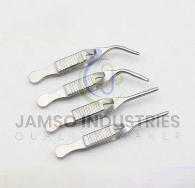 4PCS Debakey Bulldog Vascular Clamps Forceps Curved Surgical instruments