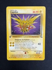 Pokemon Zapdos 30/62 Fossil Rara Prima Edizione Wizards ITA Carte Vintage