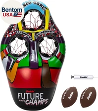 Kids Football Target Toss Game - Inflatable Throwing Target Toy with Soft Mini F