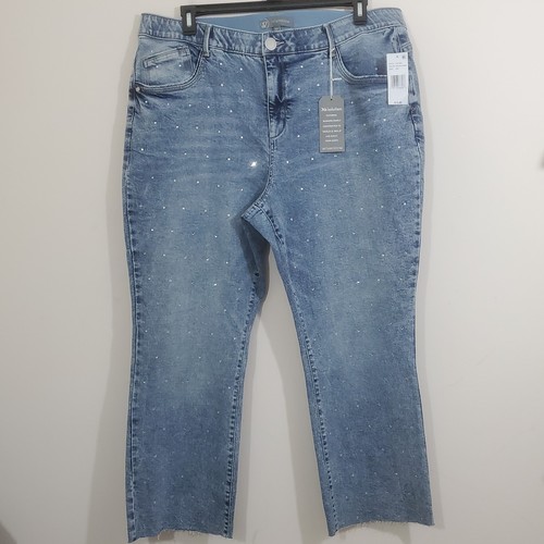 Democracy Wit Wisdom "Ab" Soluzione Bennet Stivaletto a malapena Jeans Strass Nuovo con etichette 20W - Foto 9 di 13